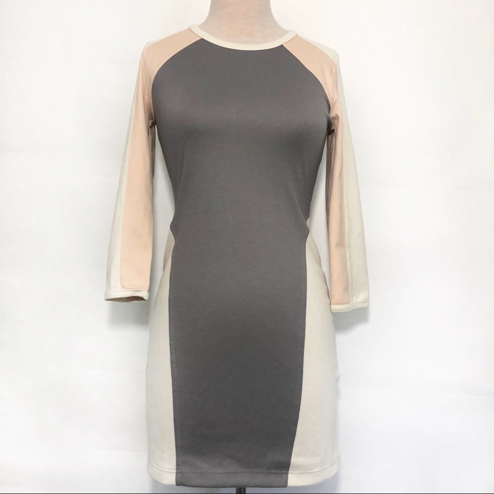 Urban outfitters silence + noise bodycon colorblock retro dress